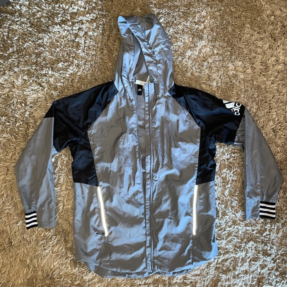 NWOT Men’s adidas rain jacket with fleece pockets